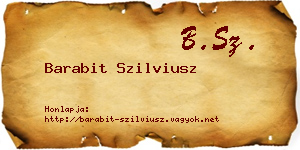 Barabit Szilviusz névjegykártya